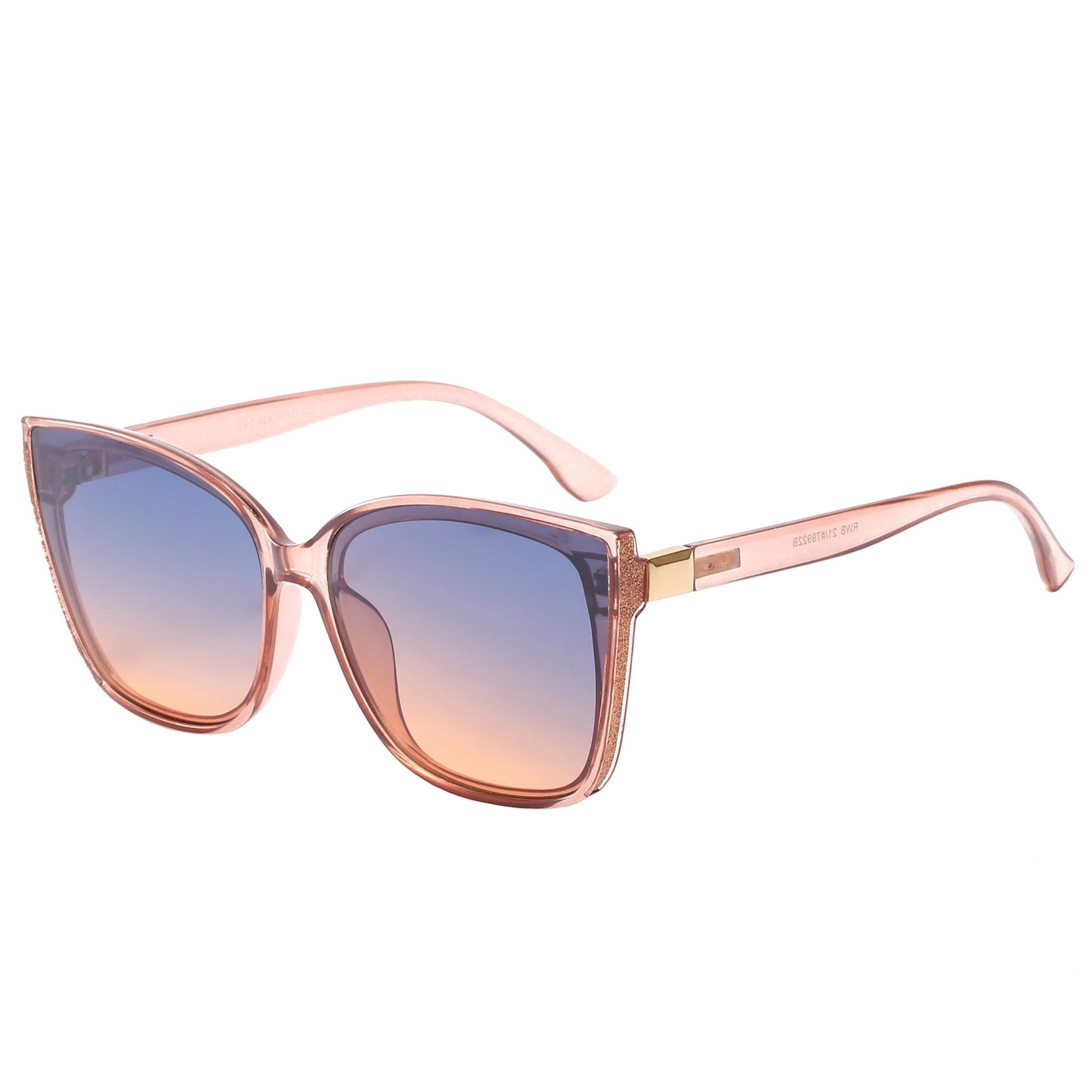 Bloom Eco-Pact Sunglasses for Women with Blue to Peach Ombre Lens