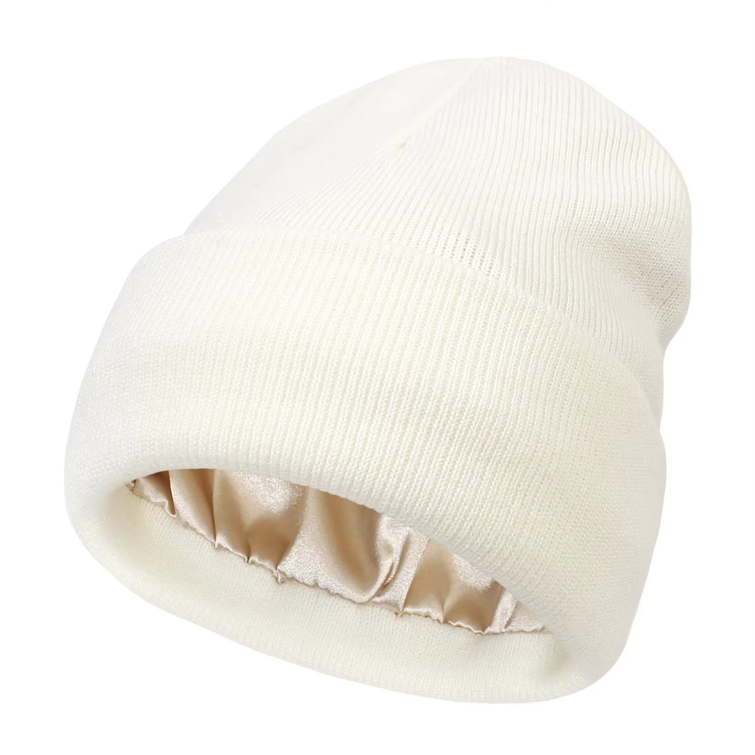 Winter Hat for Women Silk Satin Lined Beanies Chunky Caps Men Warm Fashion Women Bonnet Skullies Caps Male Female Balaclava Hats